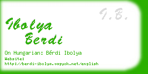 ibolya berdi business card